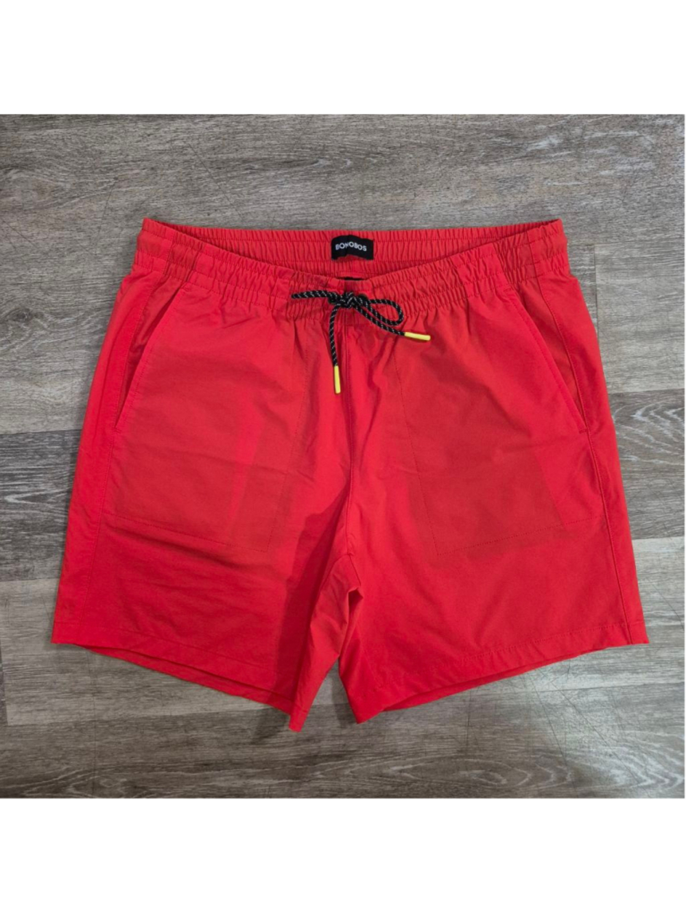 Men's Bonobos Athletic Shorts M Red with Black Drawstring